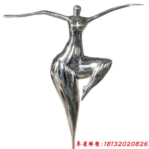 廣場鏡面抽象人物